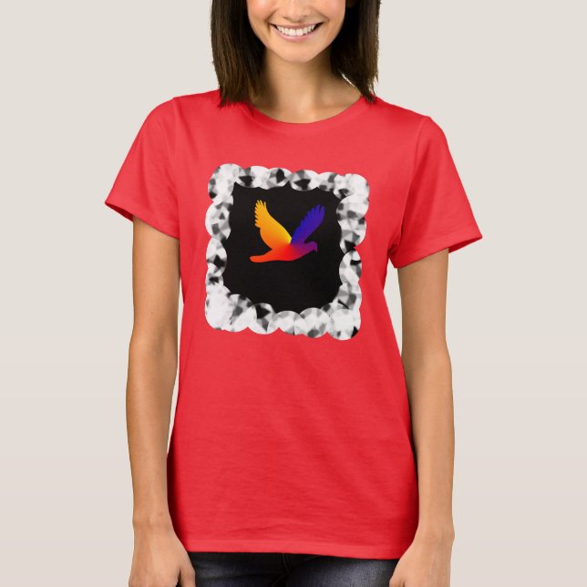 Bright Flight Colorful Bird T-Shirt (Vorderseite)