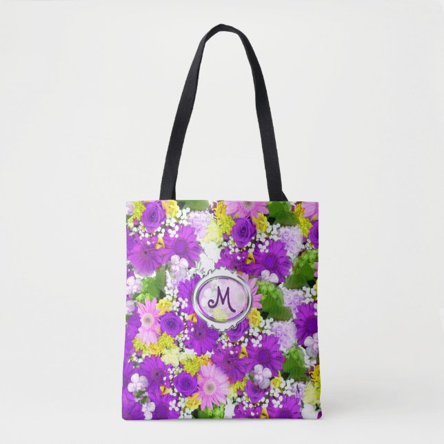 Bright Floral Bouquet Tasche (Vorderseite)