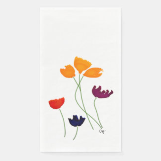 Bright Floral Guest Napkins Serviette