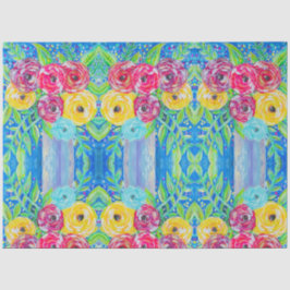 Bright Florals Mirrored Seidenpapier
