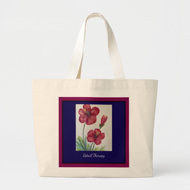 Bright Flower Tote Bag Jumbo Stoffbeutel (Vorne)