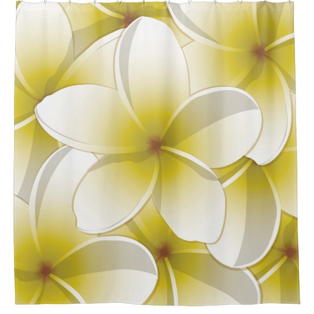Bright Frangipani/ Plumeria flowers Duschvorhang (Vorderseite)