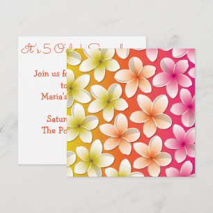 Bright Frangipani/ Plumeria flowers Einladung