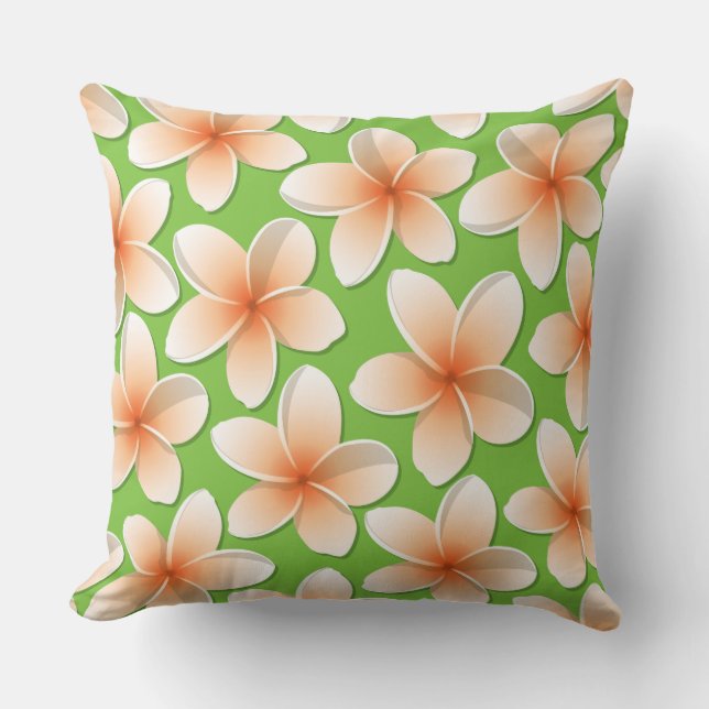 Bright Frangipani/ Plumeria flowers Kissen (Vorderseite)