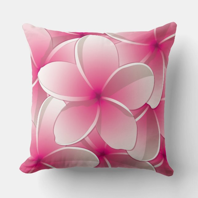 Bright Frangipani/ Plumeria flowers Kissen (Vorderseite)