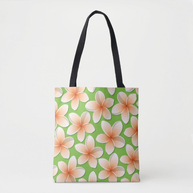 Bright Frangipani/ Plumeria flowers Tasche (Vorderseite)