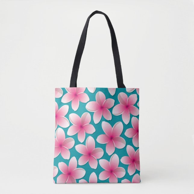 Bright Frangipani/ Plumeria flowers Tasche (Vorderseite)