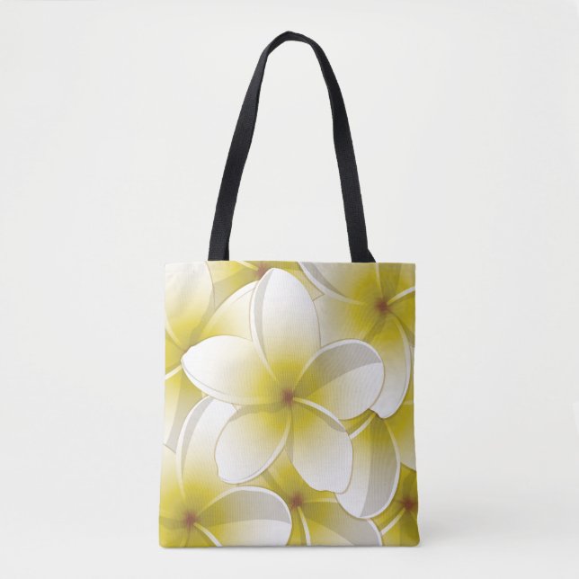 Bright Frangipani/ Plumeria flowers Tasche (Vorderseite)