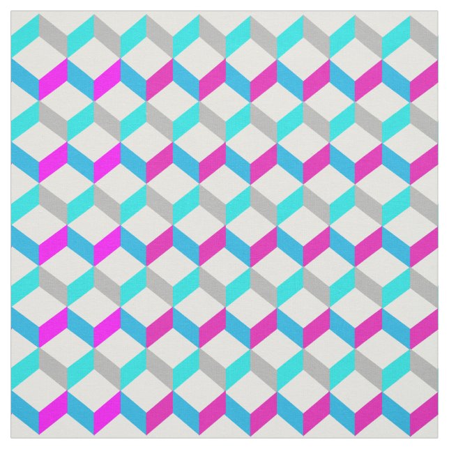 Bright Funky 3D optische Illusion Gemusterte Druck Stoff (Muster)