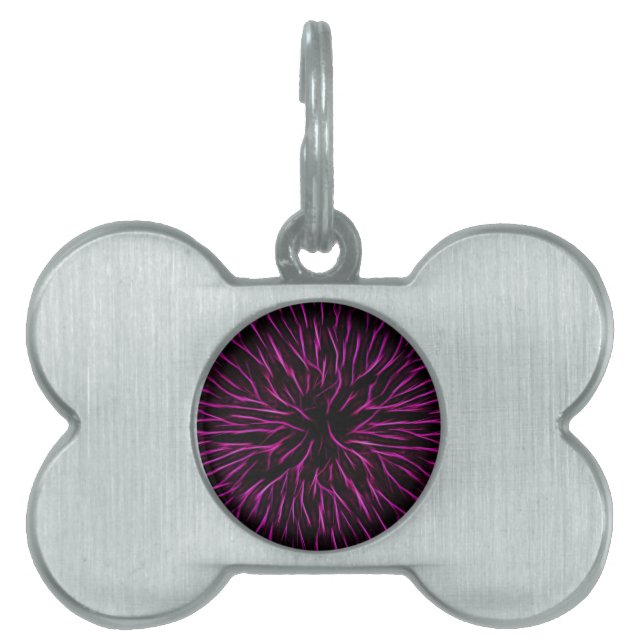 Bright Funky Hot Pink Firecracker Abstrakt Tiermarke (Vorderseite)