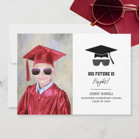 Bright Future Boy Photo Faire-part de graduation