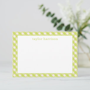 Bright Gingham Personalisierte Mitteilungskarten