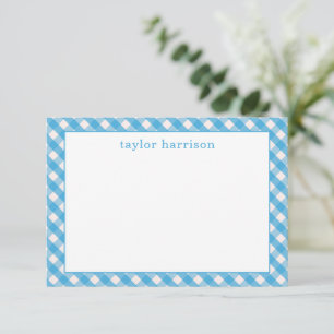 Bright Gingham Personalisierte Mitteilungskarten