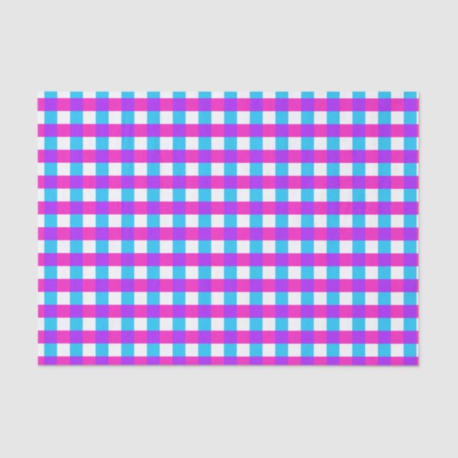 Bright Gingham Tissue Paper Seidenpapier (Vorderseite)