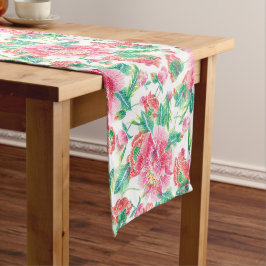 Bright Girl Pink Blume Muster Kurzer Tischläufer