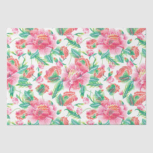 Bright Girl Pink Blume Muster Seidenpapier