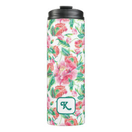 Bright Girl Pink Blume Muster Thermosbecher