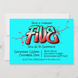 Bright Graffiti Five Einladung