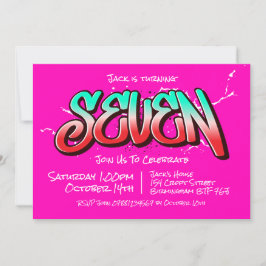Bright Graffiti Seven Einladung