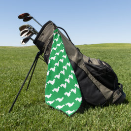 Bright Green Dachshund Cadeau Golf serviette de go