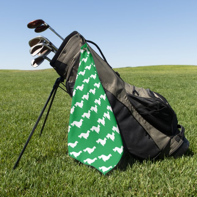 Bright Green Dachshund Cadeau Golf serviette de go (Vert)