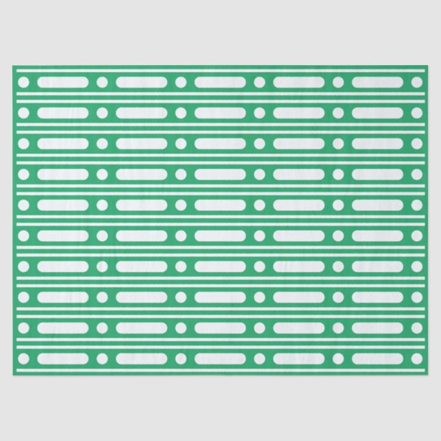 Bright Green Dot Border Decoupage Paper Seidenpapier (Vorderseite)