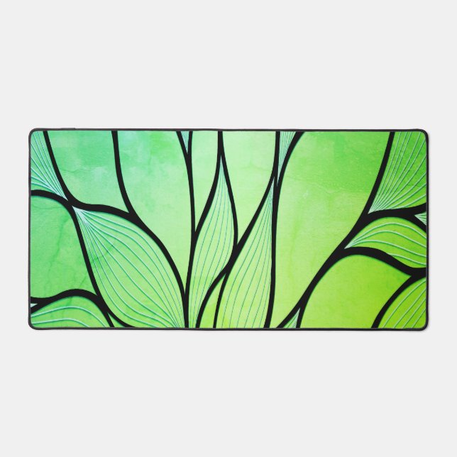 Bright Green Hues Creative Leave Motif (Recto)