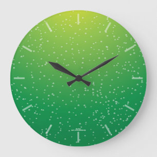 Bright Green Lime Soda Bubles Horloge