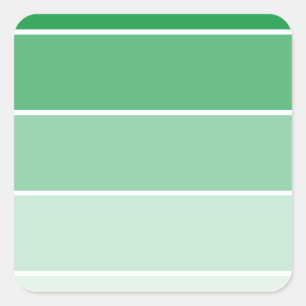 Bright Green Paint Samples Quadratischer Aufkleber