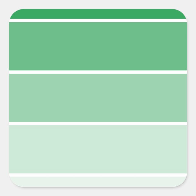 Bright Green Paint Samples Quadratischer Aufkleber (Vorderseite)