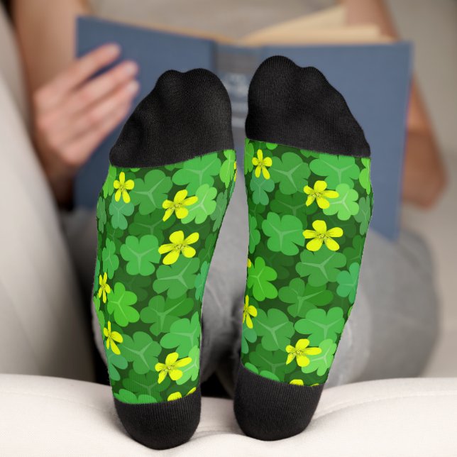 Bright Green Shamrock Socks Socken (Unterseite)