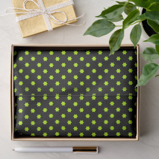 Bright Green Star Pattern Seidenpapier