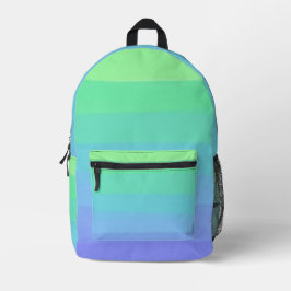Bright Greens and Blues Gradient Bedruckter Rucksack