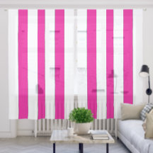 Bright Hot Pink White Vertical Stripes