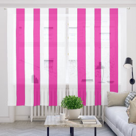 Bright Hot Pink White Vertical Stripes