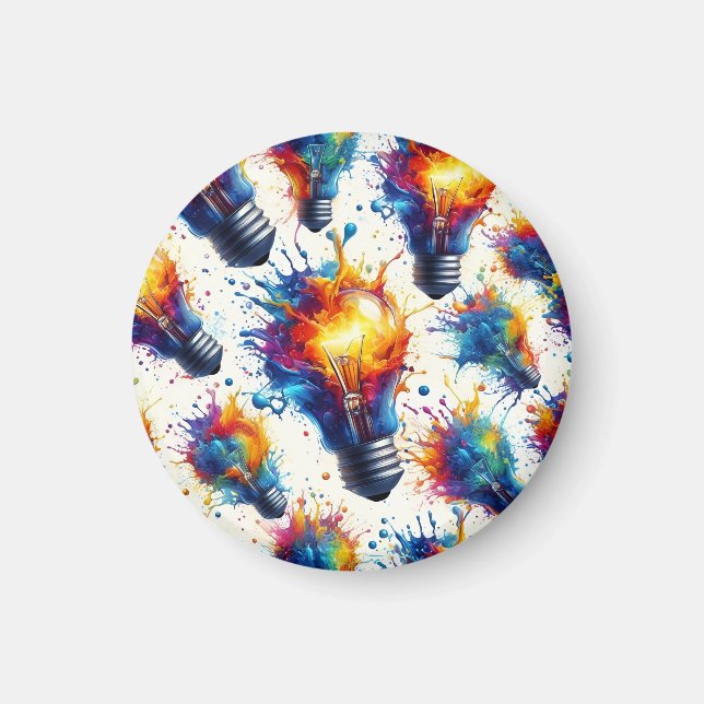 Bright Ideas - Colorful Light Bulb Pattern with Ab Magnet (Vorne)