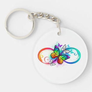Bright infinity with rainbow butterfly