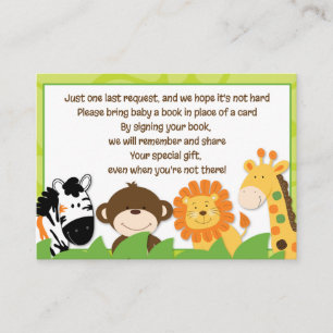 Bright Jungle Safari Tiere Buchanfragen Cards Begleitkarte