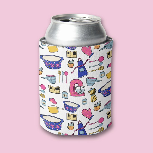 Bright Kitchen Utensils Cook Cake Maker Dosenkühler (Kitchen Utensil pattren can cooler Koozie)