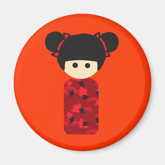 Bright Kokeshi Magnet (Vorne)