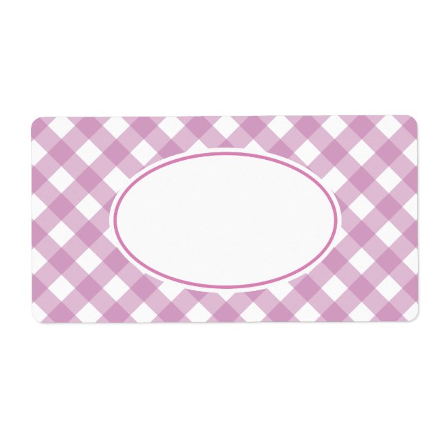 Bright Lavender Gingham Labels (Vorne)