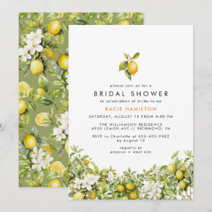 Bright Lemon Floral NIEDLICHES LÄSSIGES BRAUTPAR Einladung
