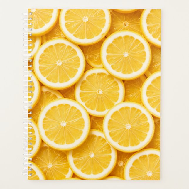 Bright Lemon Slices Planner Cover  (Devant)