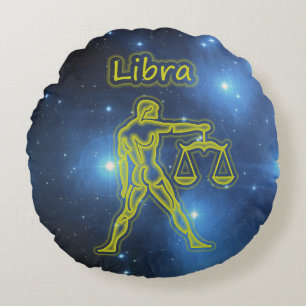 Bright Libra Rundes Kissen