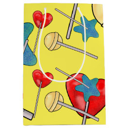 Bright Lollipop Heart Candy Sweet Star Liebe Mittlere Geschenktüte