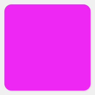 Bright Magenta Quadratischer Aufkleber
