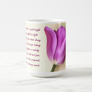 Bright Magenta Tulip Poetic Kaffeetasse