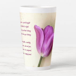 Bright Magenta Tulip Poetic Milchtasse