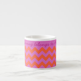 Bright Magenta und Orange Chevrons Espressotasse