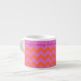 Bright Magenta und Orange Chevrons Espressotasse